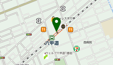 宅配ロッカーPUDO JR西日本 六甲道駅の地図画像