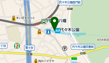 宅配ロッカーPUDO 東京メトロ千代田線 代々木公園駅の地図画像