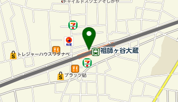 宅配ロッカーPUDO 小田急電鉄 祖師ヶ谷大蔵駅の地図画像