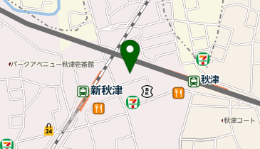 宅配ロッカーPUDO 新秋津駅第1駐輪場の地図画像