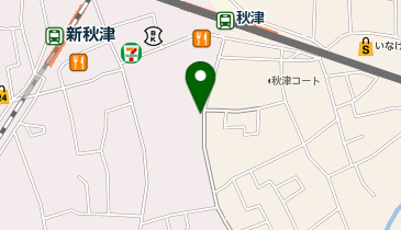 宅配ロッカーPUDO 秋津駅第1駐輪場の地図画像