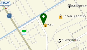 宅配ロッカーPUDO ベルク 東所沢店の地図画像