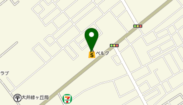 宅配ロッカーPUDO ベルク 大井緑ヶ丘店の地図画像