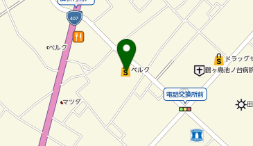 宅配ロッカーPUDO ベルク すねおり店の地図画像