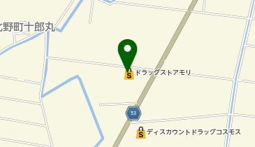 宅配ロッカーPUDO ドラッグストアモリ 北野店の地図画像
