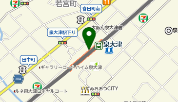 宅配ロッカーPUDO 南海電鉄 泉大津駅の地図画像