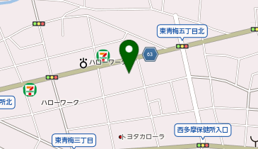 宅配ロッカーPUDO ヤマト運輸 青梅友田センターの地図画像