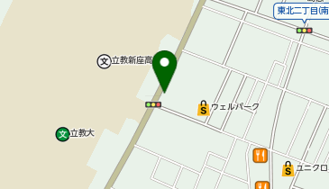 宅配ロッカーPUDO いなげや 新座東店の地図画像