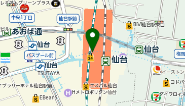 宅配ロッカーPUDO 仙台駅東口1F屋上駐車場エレベーター前の地図画像