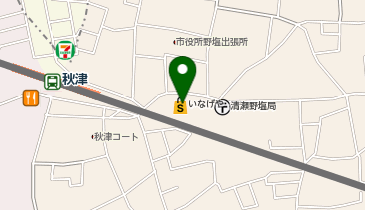 宅配ロッカーPUDO いなげや 秋津駅前店の地図画像