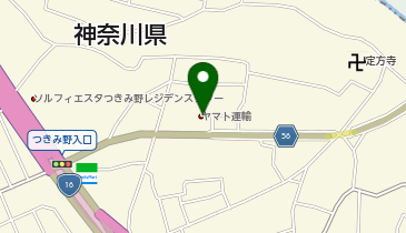 宅配ロッカーPUDO ヤマト運輸 大和つきみ野営業所の地図画像