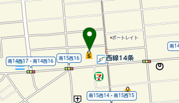 宅配ロッカーPUDO サツドラ 山鼻南14条店の地図画像