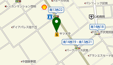 宅配ロッカーPUDO サツドラ 伏見啓明店の地図画像