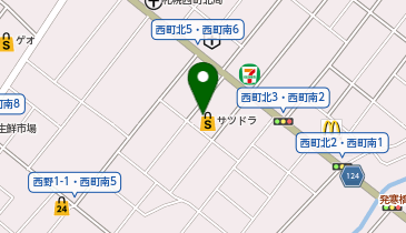 宅配ロッカーPUDO サツドラ 西町南店の地図画像