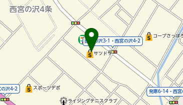 宅配ロッカーPUDO サツドラ 西宮の沢4条店の地図画像