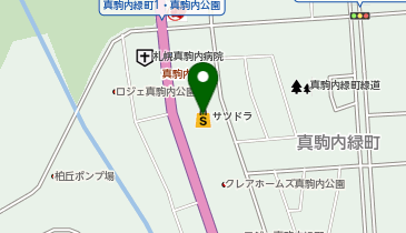 宅配ロッカーPUDO サツドラ 真駒内緑町店の地図画像