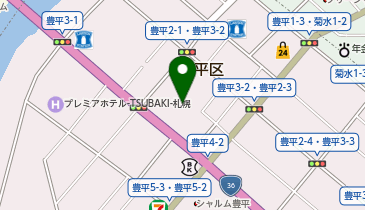 宅配ロッカーPUDO サツドラ 豊平3条店の地図画像