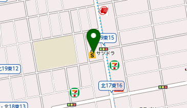 宅配ロッカーPUDO サツドラ 北19条店の地図画像