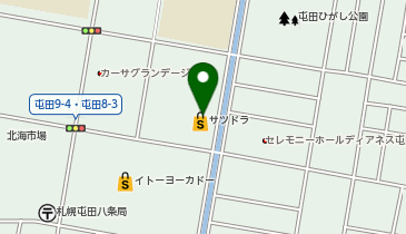 宅配ロッカーPUDO サツドラ 屯田店の地図画像