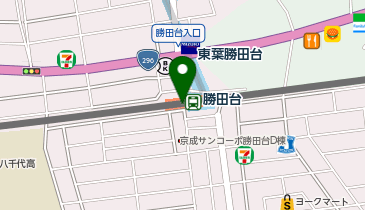 宅配ロッカーPUDO 京成電鉄 勝田台駅の地図画像