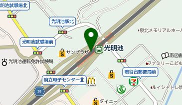 宅配ロッカーPUDO 泉北高速鉄道 光明池駅の地図画像