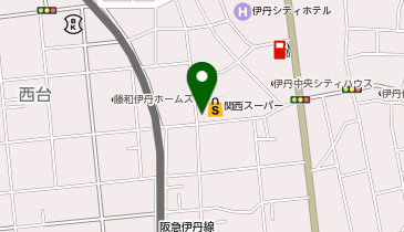 宅配ロッカーPUDO 関西スーパー 中央店専門店棟の地図画像