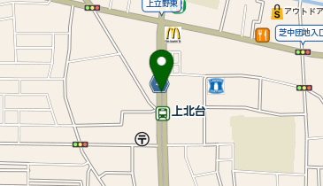 宅配ロッカーPUDO 多摩都市モノレール 上北台駅の地図画像