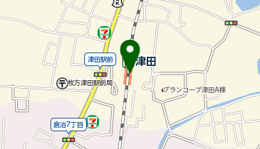 宅配ロッカーPUDO JR西日本 津田駅の地図画像