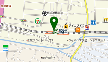 宅配ロッカーPUDO JR西日本 放出駅の地図画像