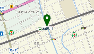 宅配ロッカーPUDO 阪神電鉄 石屋川駅の地図画像
