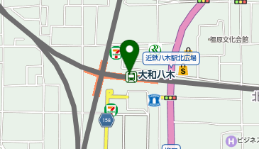 宅配ロッカーPUDO 近畿日本鉄道 大和八木駅の地図画像