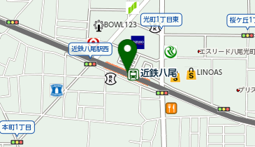 宅配ロッカーPUDO 近畿日本鉄道 近鉄八尾駅の地図画像