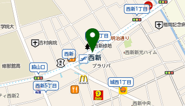 宅配ロッカーPUDO 福岡市営地下鉄 西新駅の地図画像