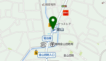 宅配ロッカーPUDO 福岡市営地下鉄 金山駅の地図画像