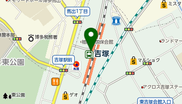 宅配ロッカーPUDO JR九州 吉塚駅の地図画像