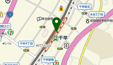 宅配ロッカーPUDO JR九州 千早駅の地図画像
