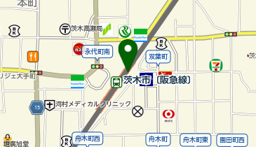 宅配ロッカーPUDO 阪急電鉄 茨木市駅の地図画像