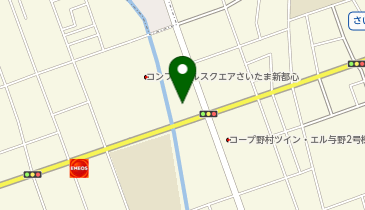 宅配ロッカーPUDO マルエツ 与野店の地図画像