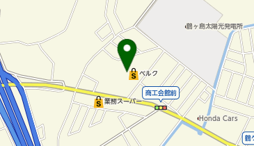 宅配ロッカーPUDO ベルク 鶴ヶ丘店の地図画像