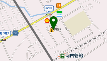 宅配ロッカーPUDO 関西スーパー 河内磐船店の地図画像
