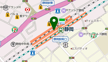 宅配ロッカーPUDO JR東海 静岡駅の地図画像