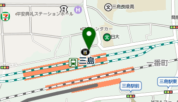 宅配ロッカーPUDO JR東海 三島駅の地図画像