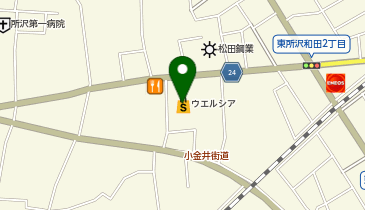 宅配ロッカーPUDO ウエルシア 所沢下安松店の地図画像