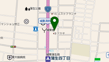宅配ロッカーPUDO 関西スーパー 蒲生店の地図画像