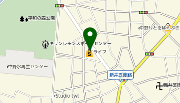 宅配ロッカーPUDO ライフ 中野新井店の地図画像