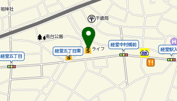 宅配ロッカーPUDO ライフ 経堂店の地図画像