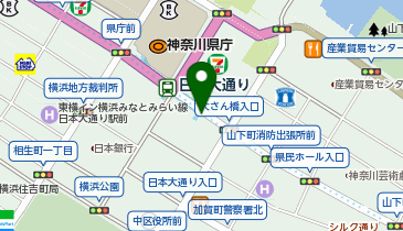 宅配ロッカーPUDO 横浜高速鉄道 日本大通り駅の地図画像