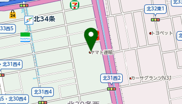 宅配ロッカーPUDO ヤマト運輸 札幌麻生センターの地図画像