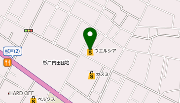 宅配ロッカーPUDO ウエルシア 杉戸倉松店の地図画像