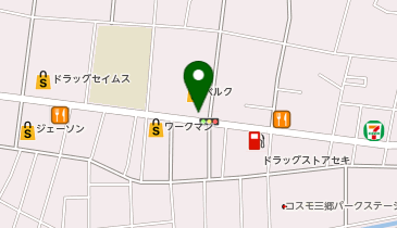 宅配ロッカーPUDO ベルク 三郷戸ヶ崎店の地図画像